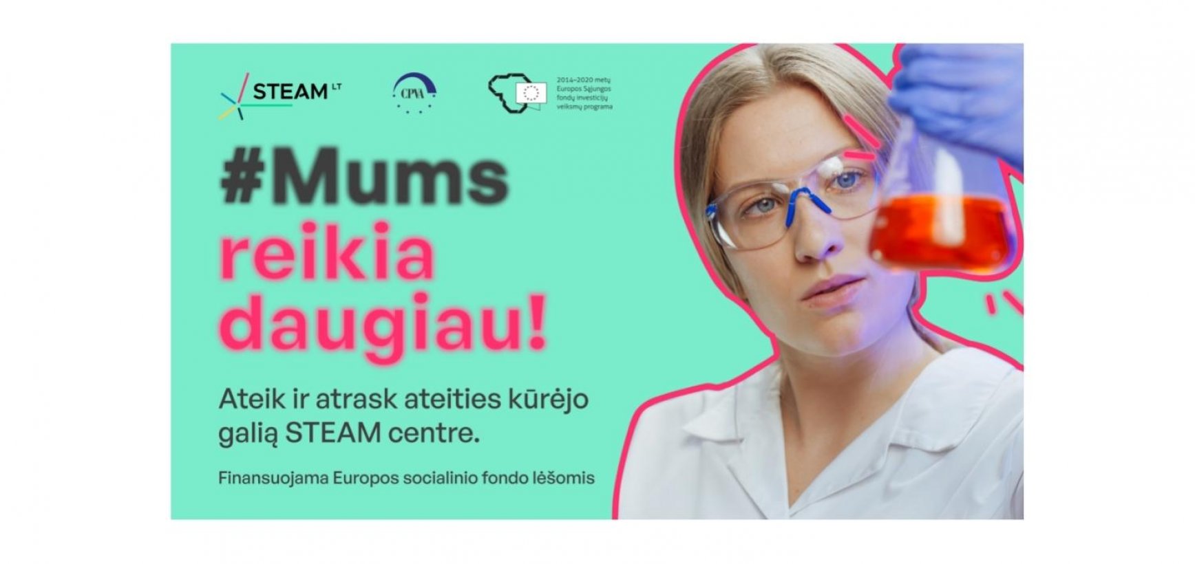 „Mums reikia daugiau“: nauja iniciatyva skatina mokyklose atrasti kūrėjo pasaulį