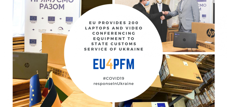 EU provides 200 laptops and video conferencing equipment to State Customs Service of Ukraine amid COVID-19 pandemic