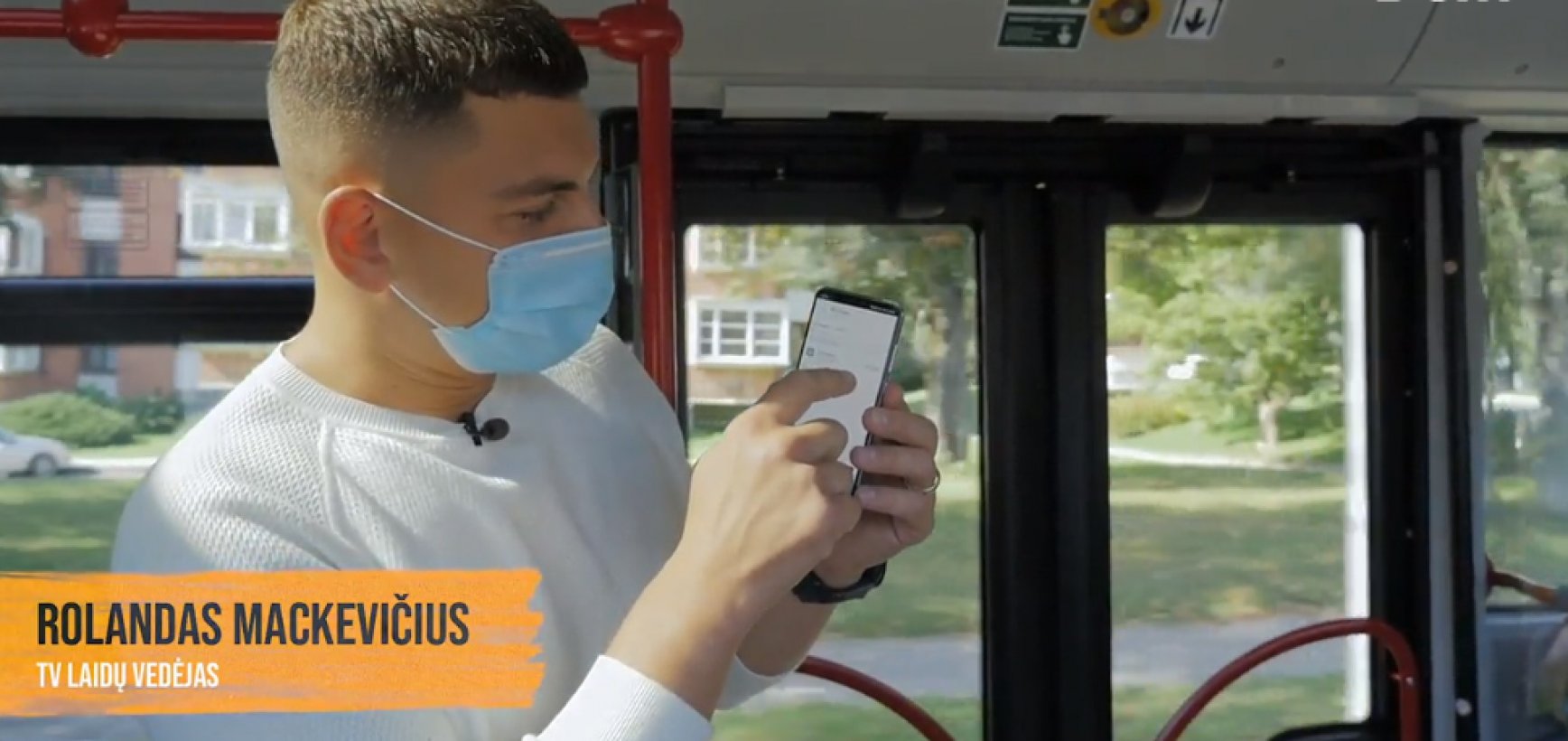 Rolandas Mackevičius išbandė viešąjį sostinės transportą: džiaugėsi